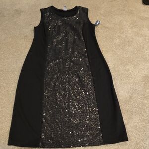 Old Navy Black Sequin Midi Dress